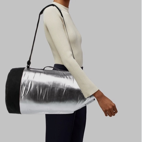 Paco Rabanne Handbags - Paco Rabanne Unisex Silver Metallic Nylon Crossbody / Sling / Shoulder Bag